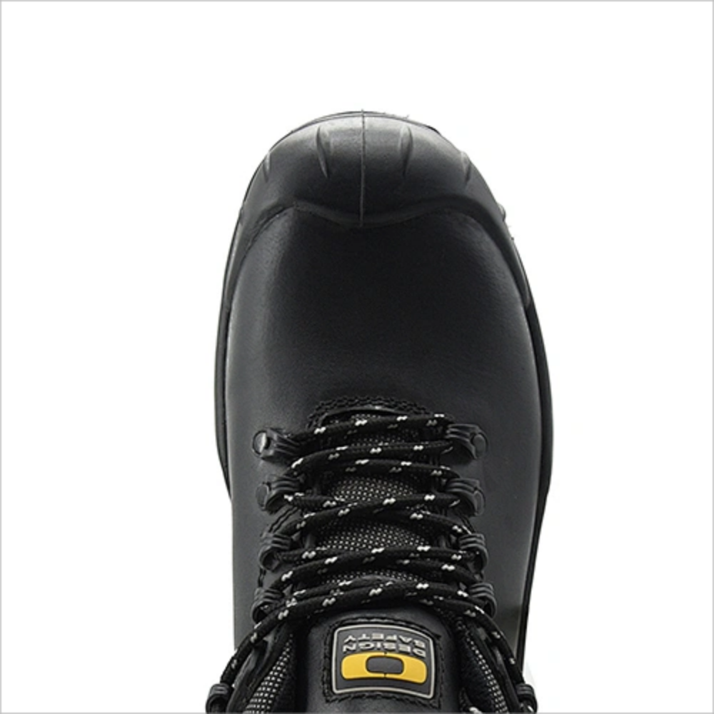 Black Smooth leather safety shoes SJC-R929