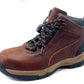 Embossed Oil Leather Upper Pig Leather+Suede Leather Lining Safety Boots