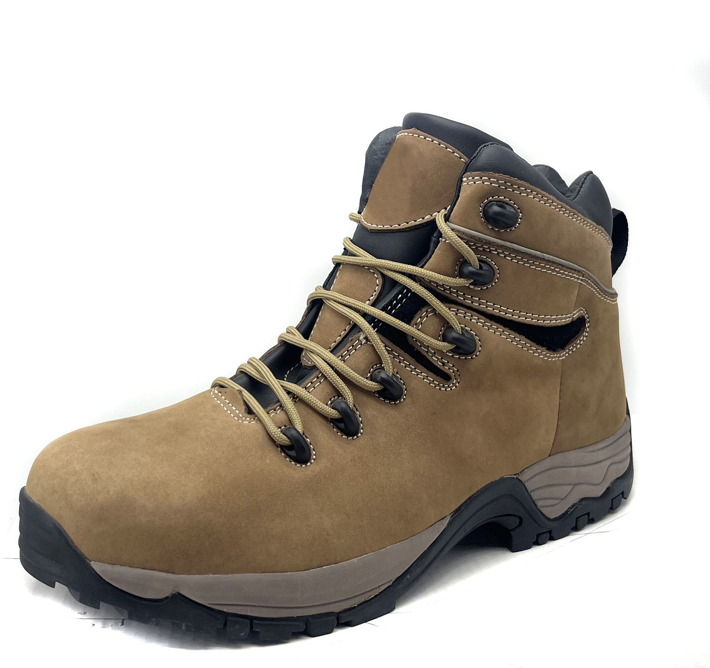 Nubuck Upper Pig Leather+Suede Leather Lining Safety Boots Labor Protection Shoes