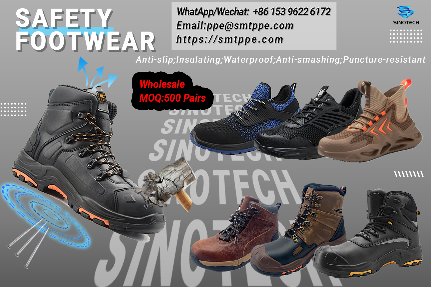 Load video: SINOTECH Safety Footwears Factory Tour